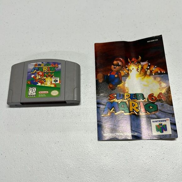 Nintendo N64 Super Mario 64 Game - Tested & Works